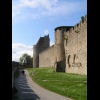 Carcassonne - 21,23, Lices (cote de la Porte de Rodez), Tour du Treseau au fond, Tour du Vieulas